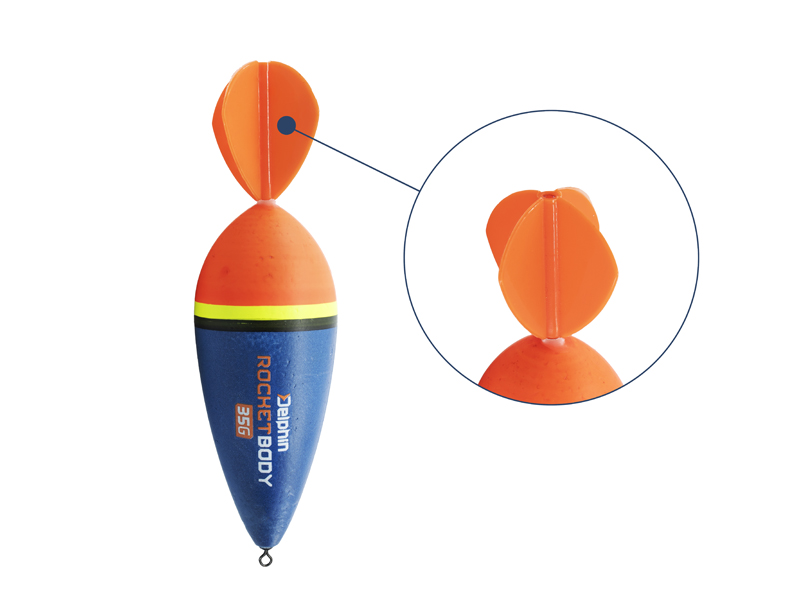 Splávek na štiky Delphin RocketBODY 15g