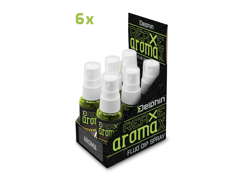 Dipovací sprej Delphin AromaX/30ml Čokoláda-Banán/fluo zelená