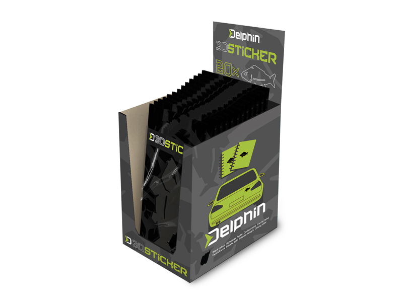 3D nálepka Delphin CARP černá černá