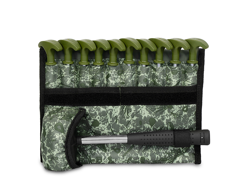 Sada kolíků s kladivem Delphin FIXT C2G / 10ks 30cm