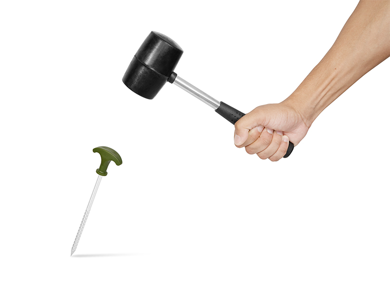 Sada kolíků s kladivem Delphin FIXT C2G / 10ks 30cm