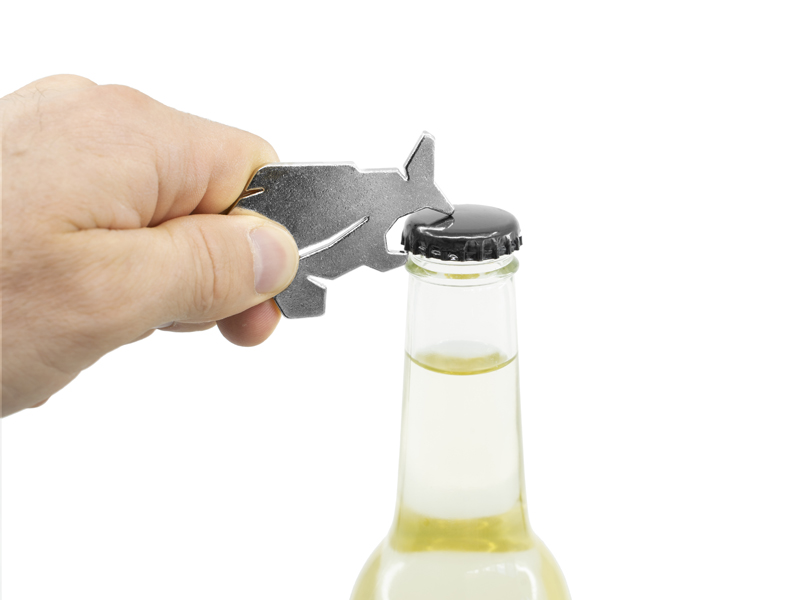 Klíčenka s otvírákem na láhve Delphin CARPENER stříbrná stříbrná
