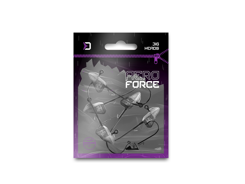 Standup jig s držákem Delphin AeroFORCE / 5ks 5g-2/0