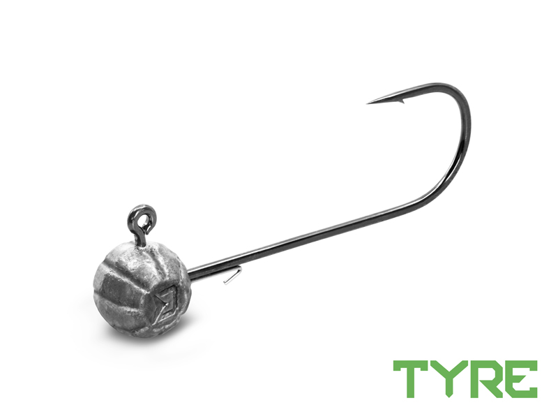 Jigová hlava s držákem Delphin TYRE / 5ks 5g-3/0