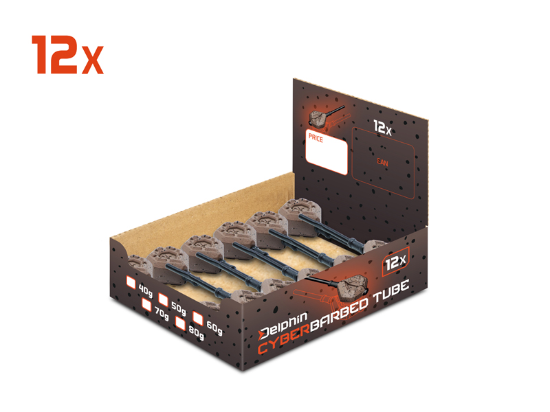 Olověná zátěž Delphin CyberBARBED TUBE 150g