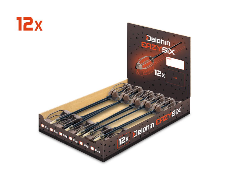 Olověné krmítko s trubičkou Delphin EazySIX 80g