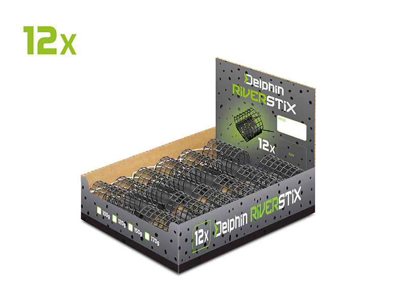 Krmítko s olověnou zátěží Delphin RiverSTIX 170g