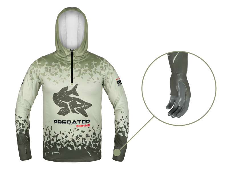 Tričko s kapucí Delphin UV ARMOR 50+ Predator XL