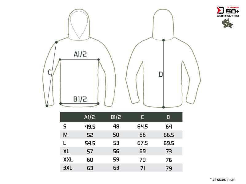Tričko s kapucí Delphin UV ARMOR 50+ Predator XL