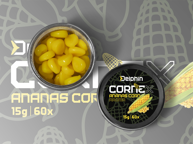 Umělá nástraha Delphin CorneX Pop Up / 60ks Kukuřice - Ananas