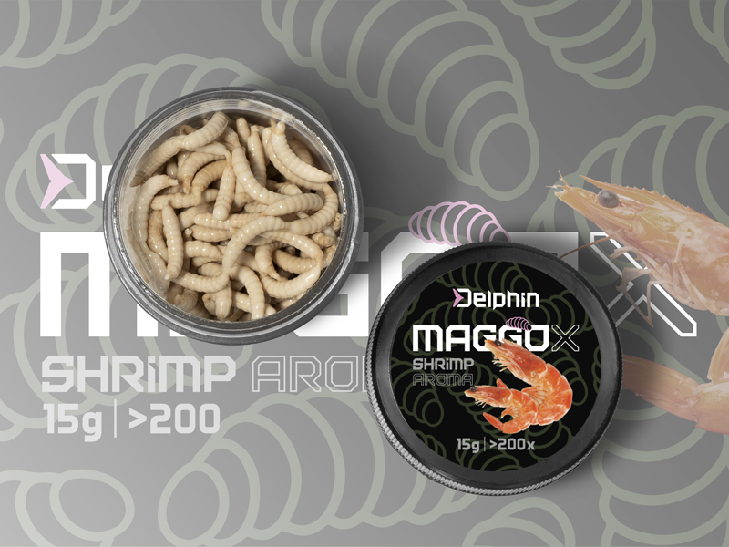 Umělá nástraha Delphin MaggoX Pop Up Kreveta