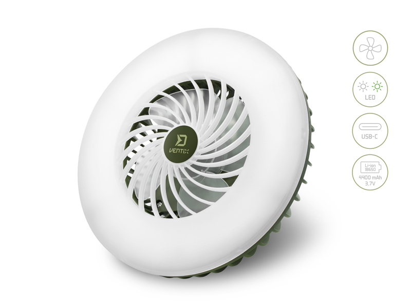 Ventilátor se světlem Delphin Ventix 4400 mAh