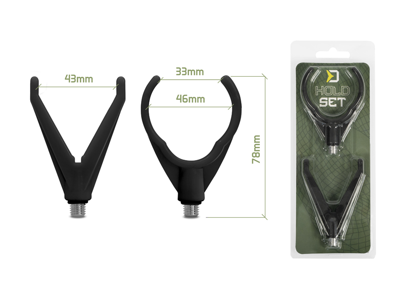 Sada držáků Delphin HoldSET / černá Uni V+U / černá