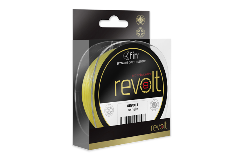 FIN Revolt 8X / 122m / fluo žlutá