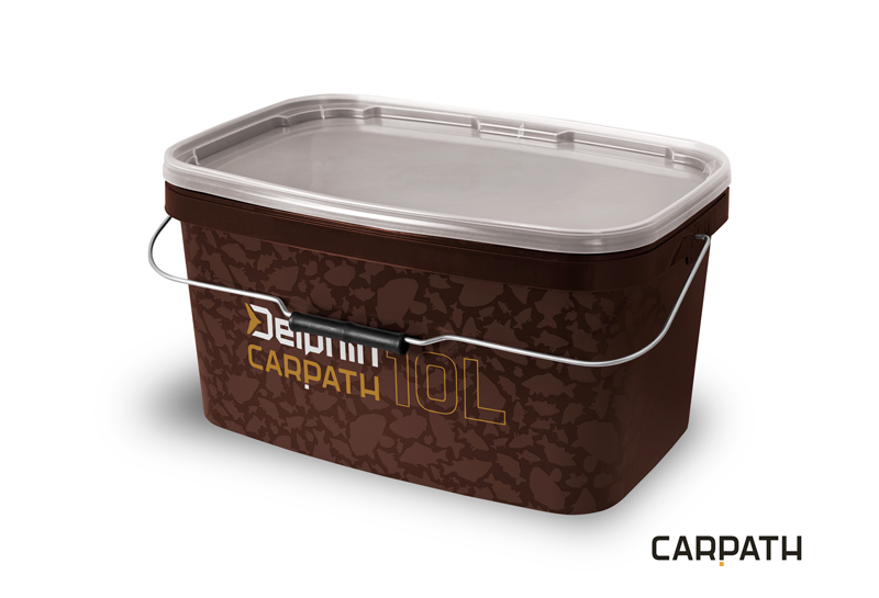Hranaté vědro s víkem Delphin CARPATH 10l - 10l