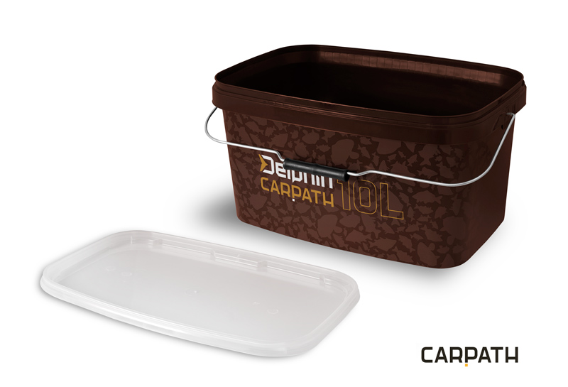 Hranaté vedro s vrchnákom Delphin CARPATH 10l