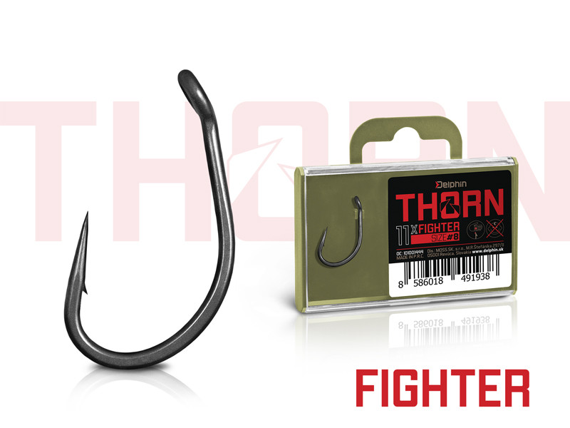 Delphin Thorn Fighter Power Hooks 11 pieces Size 6 Barbed Fishing H