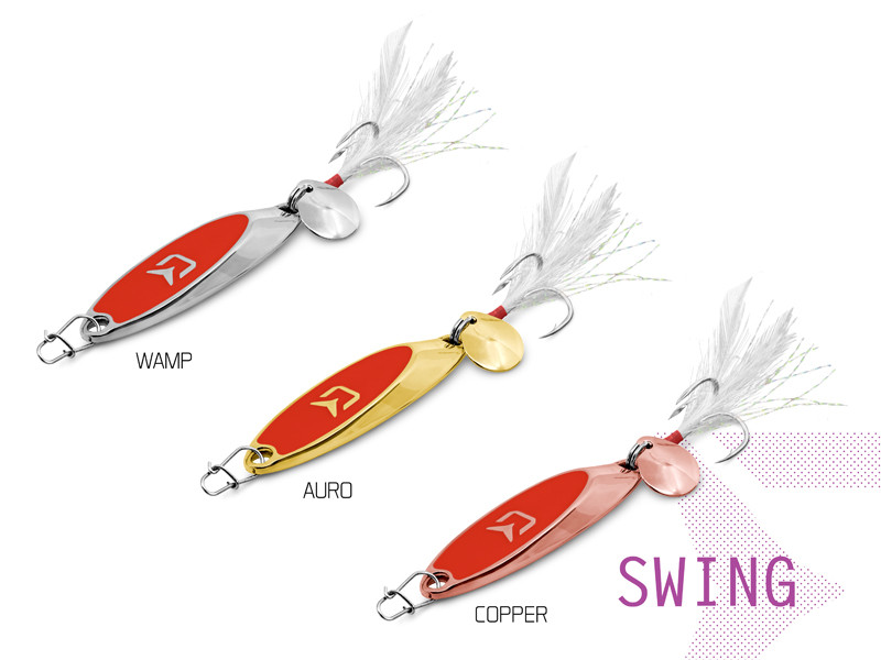 Delphin B!RD Hook TRIPLE / 3pcs Size 10 Red Feathers