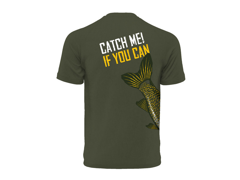 Delphin T-shirt Catch Me - Green with carp