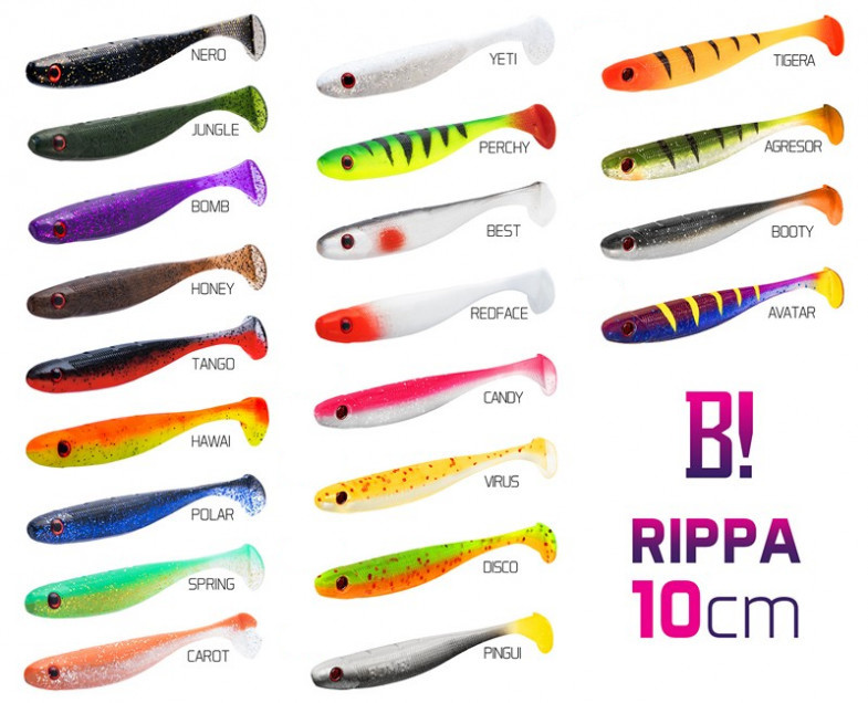 Delphin bomb! Rippa Rubber Bait 5pcs 10cm 3D Nero Delphin