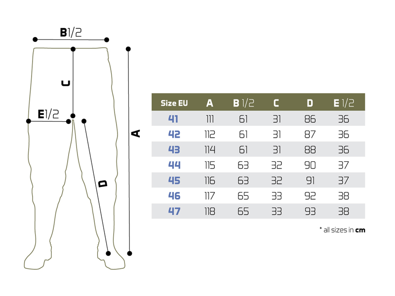 Brodící kalhoty do pasu Delphin HRON Pants 44