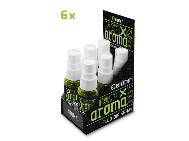 Dipovací sprej Delphin AromaX 30ml Česnek/Butyric fluo zelená