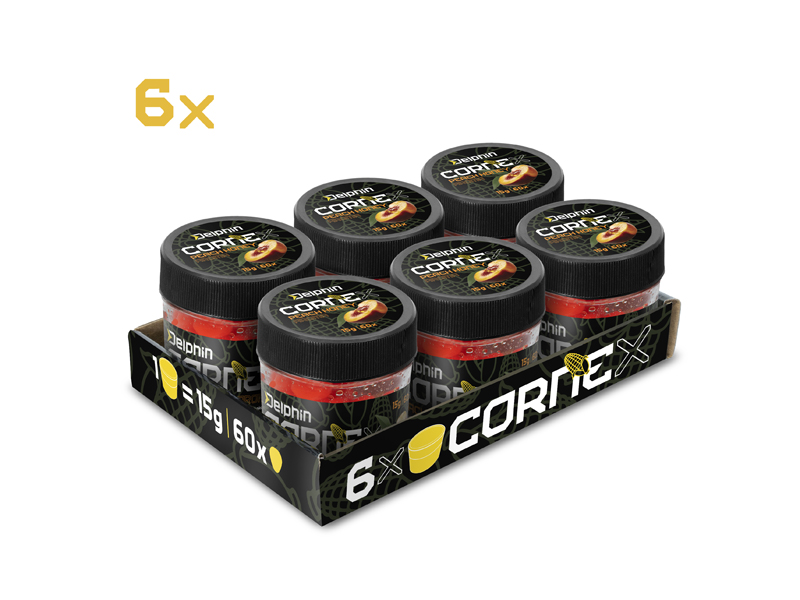 Umělá nástraha Delphin CorneX Pop Up 60ks Medová Broskev